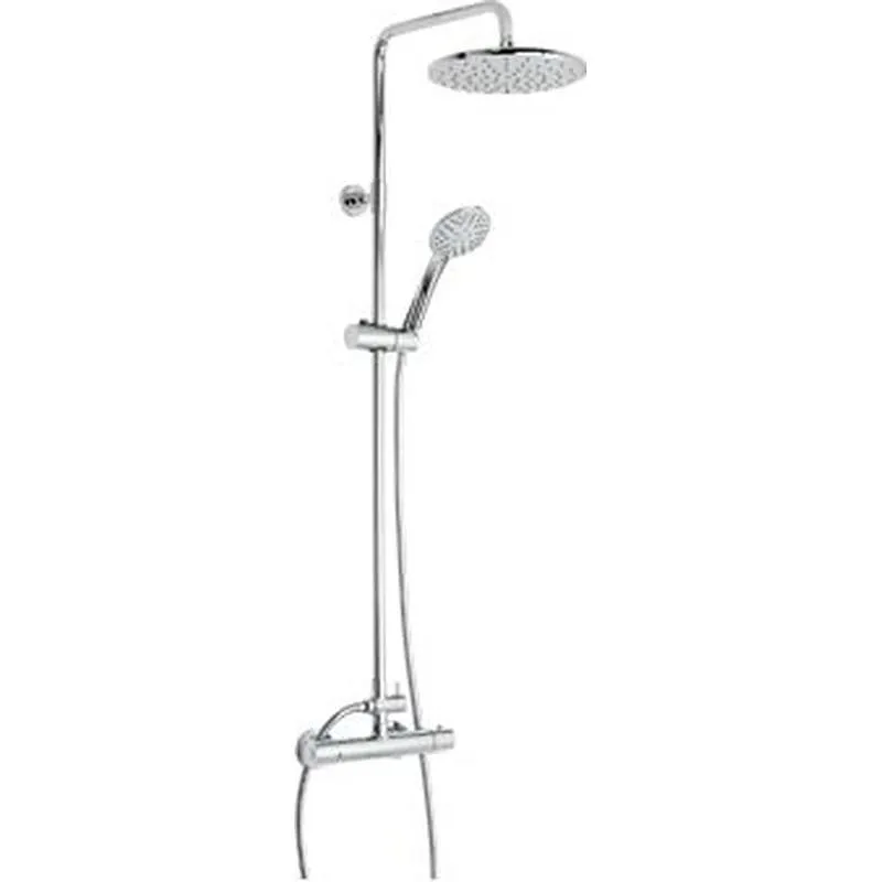 Compra COLUMNA DE DUCHA ROCIADOR REDONDO GRIFO TERMOSTATICO MANGO 3 POSICIONES SERIE OSLO GENEBRE CT67110 19 al mejor precio