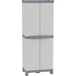 Compra ARMARIO RESINA ESCOBERO BASE 4 ESTANTES WAVE 181,8 X 70 X 43,8 CM GRIS TERRY 1002565 al mejor precio