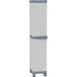 Compra ARMARIO RESINA TAQUILLERO/ESCOBERO BASE 4 ESTANTES WAVE 181,8 X 35 X 43,8 CM GRIS TERRY 1002568 al mejor precio