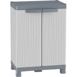 Compra ARMARIO RESINA BASE MEDIO 2 ESTANTES WAVE 97,9 X 70 X 43,8 CM GRIS TERRY 1002569 al mejor precio