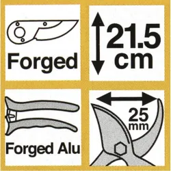 Compra TIJERA PODA 1 MANO CON FUNDA BYPASS diametro DE CORTE 21 MM IRONSIDE GARDEN 500169 al mejor precio