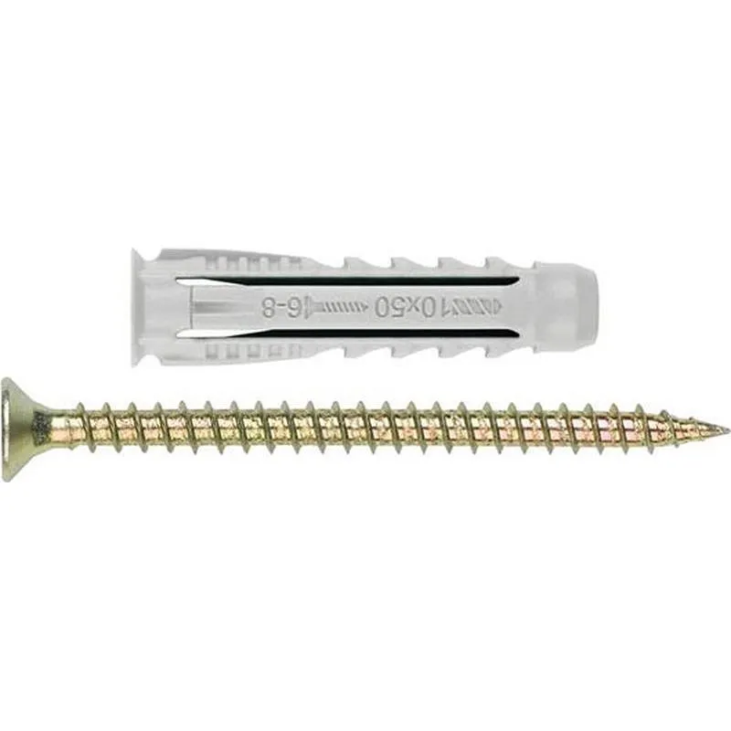 Compra TACO NILON CON TIRAFONDO CABEZA AVELLANADA POZI 6 X 30 + 4,5 X 40 6 UDS INDEX BZTPPOTS06 al mejor precio