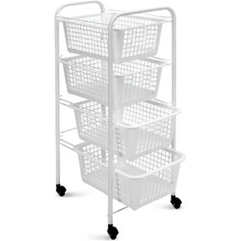 Compra CARRO VERDULERO 4 CESTOS MIAMI BLANCO METALTEX 34180414 al mejor precio