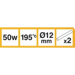 Compra PISTOLA TERMOENCOLADORA CON CABLE 50 W diametro 11,5 MM IRONSIDE 100830 al mejor precio