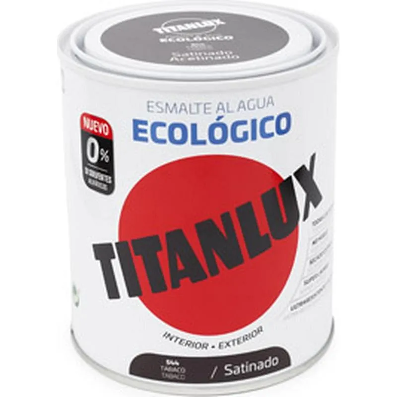 Compra ESMALTE AL AGUA ECOLOGICO SATINADO 2,5 L TABACO TITANLUX 01T054425/5806028 al mejor precio