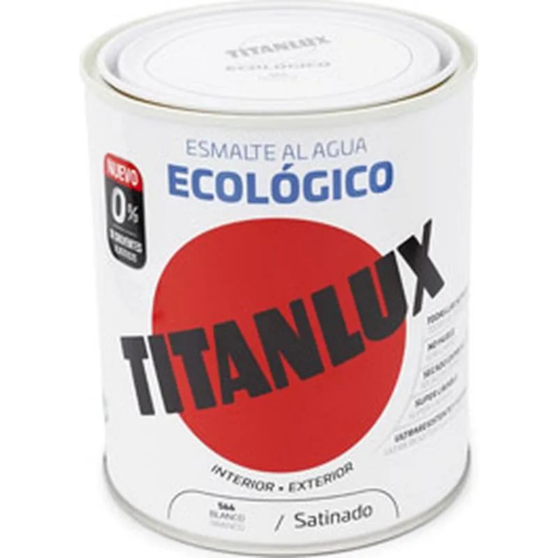 Compra ESMALTE AL AGUA ECOLOGICO SATINADO 2,5 L BLANCO TITANLUX 01T056625/5806046 al mejor precio