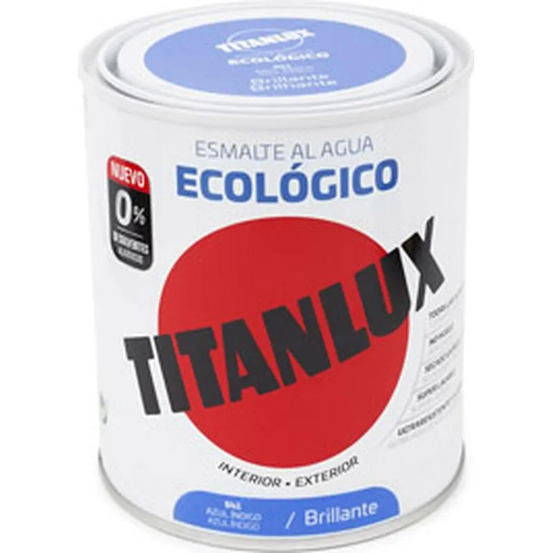Compra ESMALTE AL AGUA ECOLOGICO BRILLANTE 750 ML AZUL INDIGO TITANLUX 00T054134/5805770 al mejor precio
