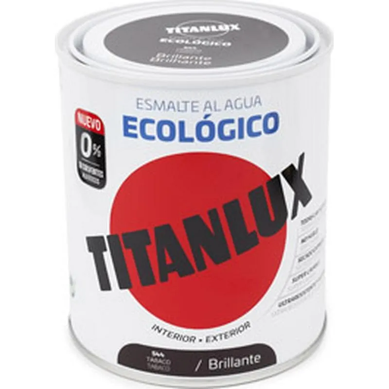 Compra ESMALTE AL AGUA ECOLOGICO BRILLANTE 750 ML TABACO TITANLUX 00T054434/5805773 al mejor precio