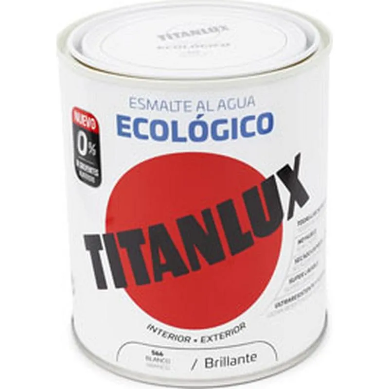 Compra ESMALTE AL AGUA ECOLOGICO BRILLANTE 750 ML BLANCO TITANLUX 00T056634/5805790 al mejor precio