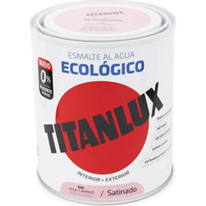 Compra ESMALTE AL AGUA ECOLOGICO SATINADO 750 ML ROSA FLAMINGO TITANLUX 01T052634/5806019 al mejor precio