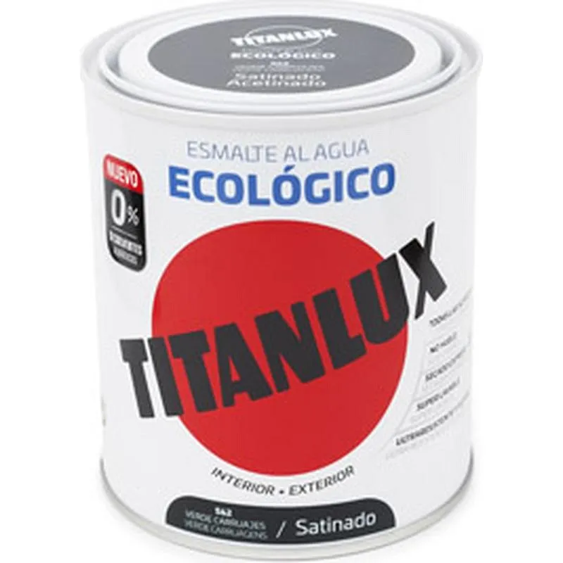 Compra ESMALTE AL AGUA ECOLOGICO SATINADO 750 ML VERDE CARRUAJE TITANLUX 01T056234/5806041 al mejor precio