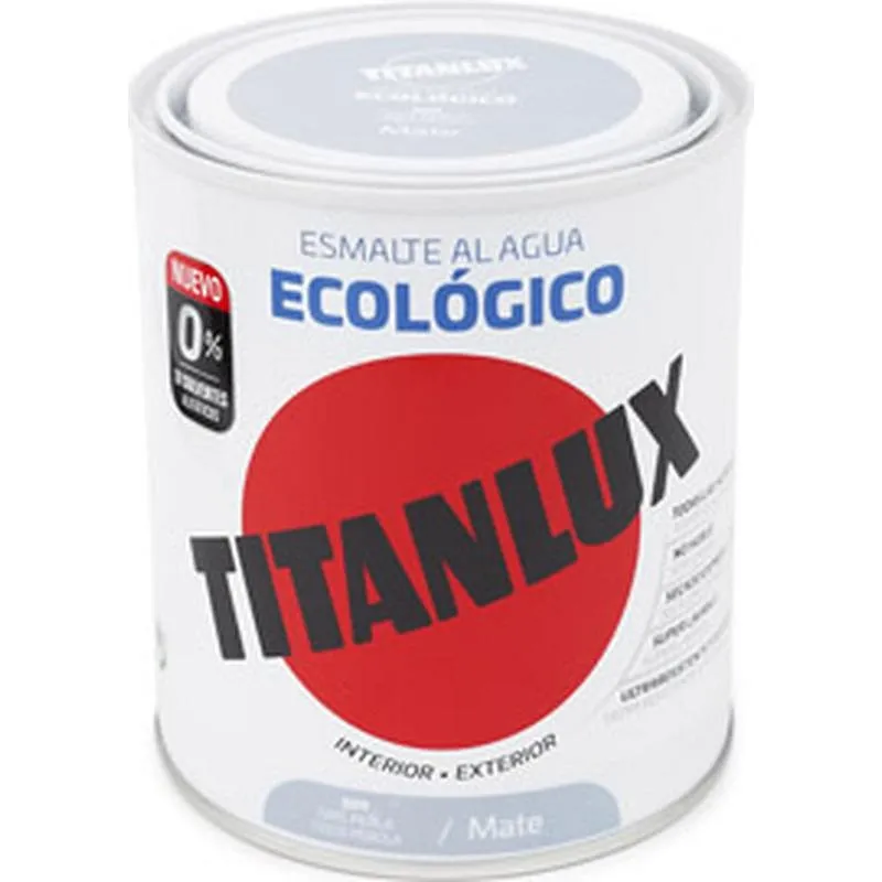 Compra ESMALTE AL AGUA ECOLOGICO MATE 750 ML GRIS PERLA TITANLUX 02T050934/5806286 al mejor precio