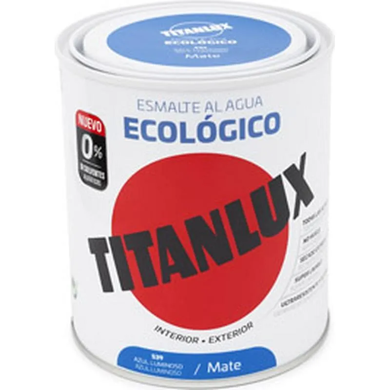 Compra ESMALTE AL AGUA ECOLOGICO MATE 750 ML AZUL LUMINOSO TITANLUX 02T053934/5806296 al mejor precio
