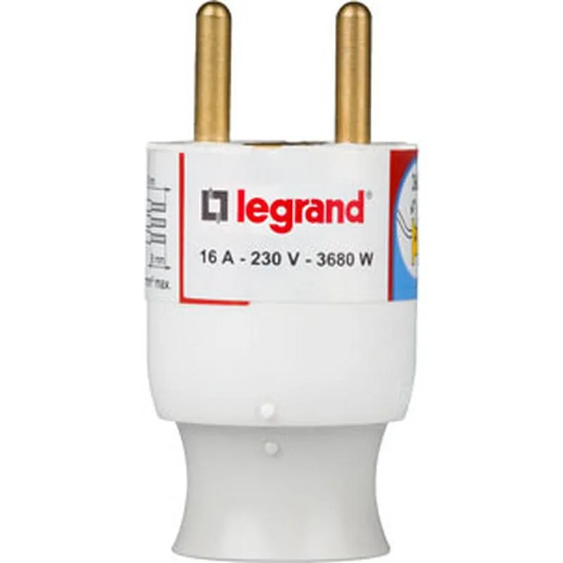 Compra CLAVIJA 10/16A SALIDA LATERAL ROTATIVA BLANCA LEGRAND 050172 al mejor precio