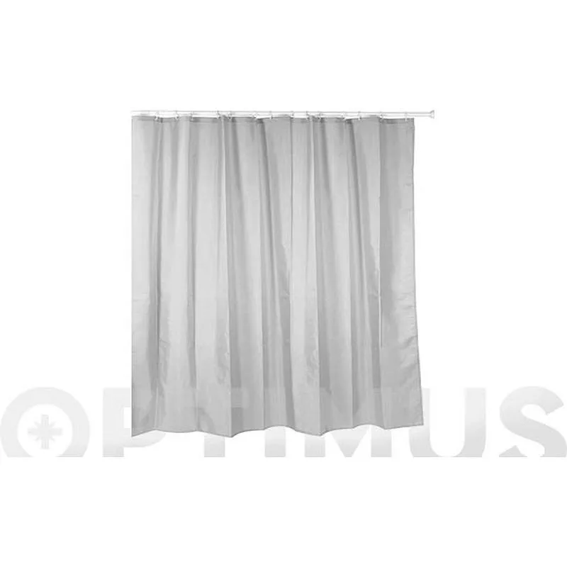 Compra CORTINA BAÑO POLIESTER BLANCO 220 X 200 CM CON ANILLAS TATAY 5520201 al mejor precio