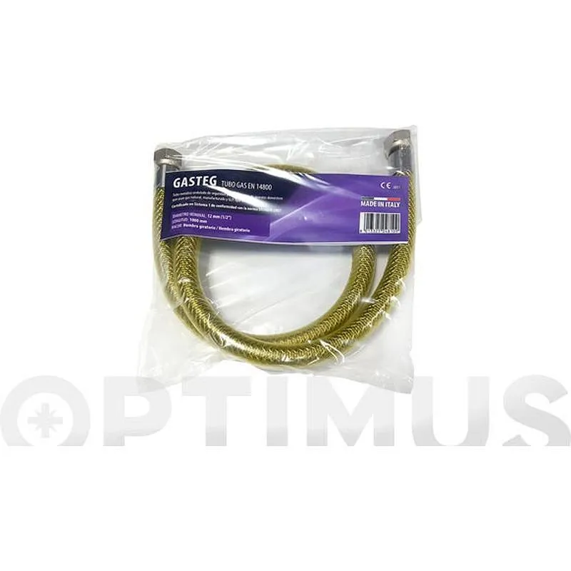 Compra TUBO CONEXION ESPIROMETALICO ENCIMERAS-COCINA GAS 1/2" 1M ACERO INOX 48400015 al mejor precio