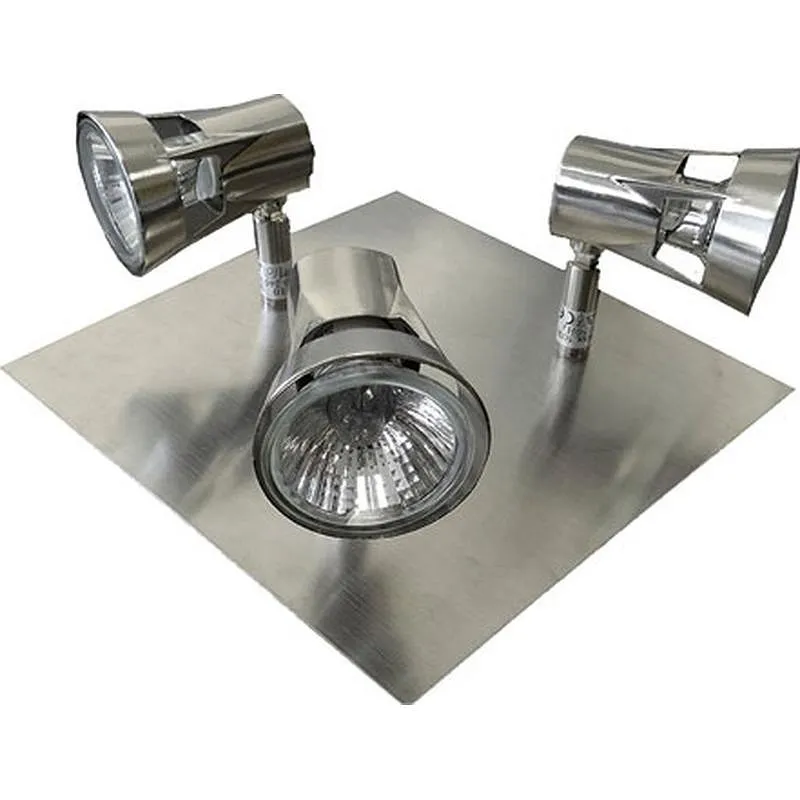 Compra PLAFON CUADRADO FOCO 3 ELEMENTOS SUN GU10 50W EDM 32052 al mejor precio