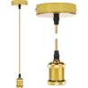 Compra LAMPARA COLGANTE diametro9,84 X 4,4 CM + 88CM DE CABLE ORO BRILLANTE E27 60W EDM 44390 al mejor precio