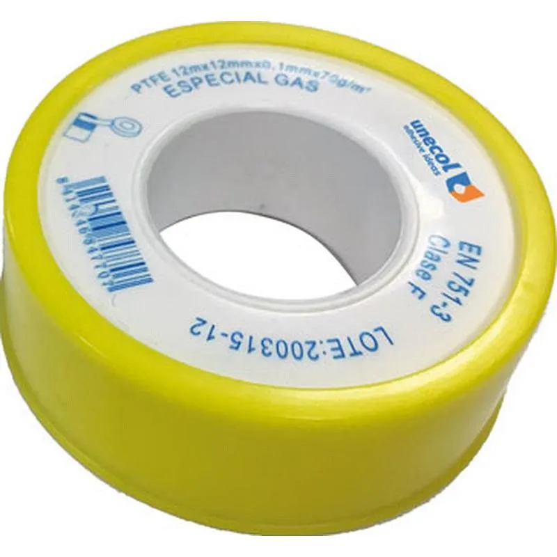 Compra CINTA TEFLON ESPECIAL GAS 12 M X 12 MM X 0,1 MM UNECOL 8477 al mejor precio