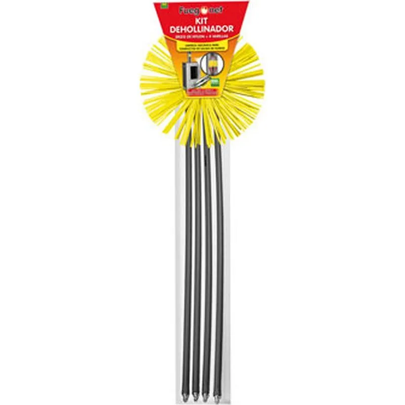 Compra KIT DESHOLLINADOR CON VARILLAS Y ERIZO NILON 200 MM FUEGONET 231545 al mejor precio