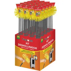 Compra KIT DESHOLLINADOR CON VARILLAS Y ERIZO NILON 200 MM FUEGONET 231545 al mejor precio
