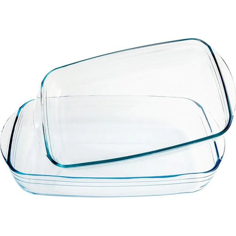 FUENTE VIDRIO RECTANGULAR SET 2U 39 X 24 + 35 X 22 CM 4937619