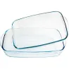 FUENTE VIDRIO RECTANGULAR SET 2U 39 X 24 + 35 X 22 CM 4937619