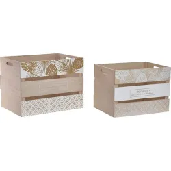 CAJA MADERA (SET 2U) HOJAS...