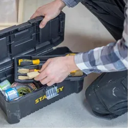 Compra CAJA HERRAMIENTAS ABS NEGRO 1 BANDEJA ESSENTIAL 406 X 205 X 195 MM STANLEY STST1-75518 al mejor precio