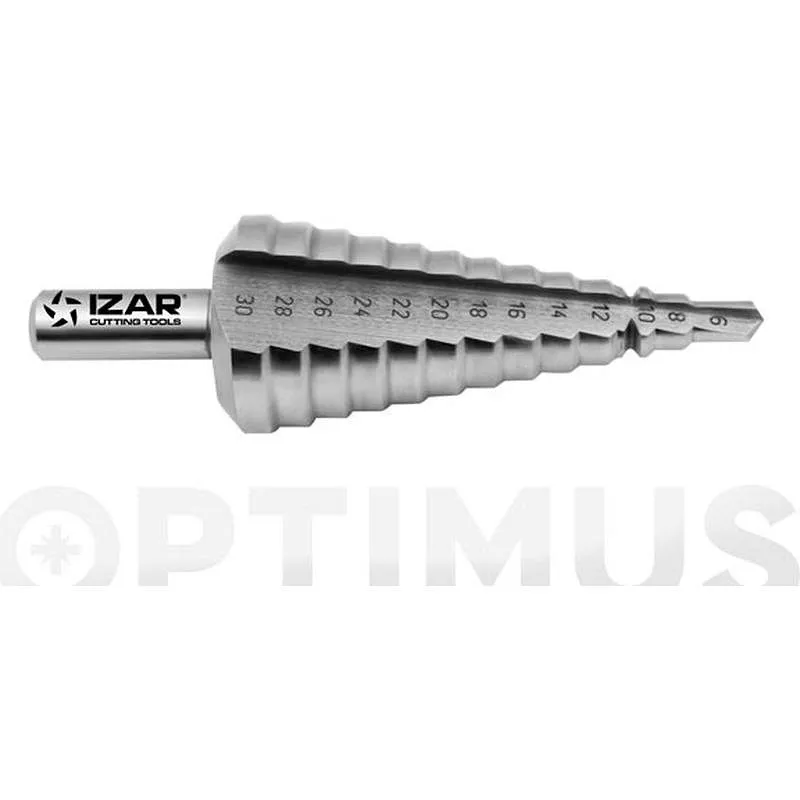 Compra BROCA HSS ESCALONADA 1602 10 PASOS DE 9 A 36 MM IZAR 12066 al mejor precio