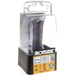 Compra BROCA CORONA DIAMANTE PORCELANICO diametro 15 MM MANGO HEXAGONAL. GARGANTA DE EXTRACCIÓN IRONSIDE 231617 al mejor precio