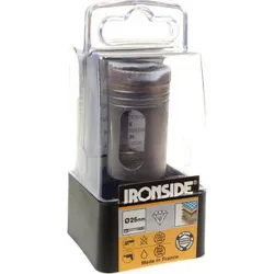 Compra BROCA CORONA DIAMANTE PORCELANICO diametro 25 MM MANGO HEXAGONAL. GARGANTA DE EXTRACCIÓN IRONSIDE 231619 al mejor precio