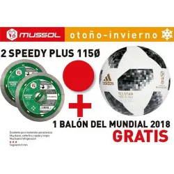 Compra DISCO DIAMANTE STANDARD CONTINUO PORCELANICO 2 UDS 115 MM SPEEDY PLUS+BALON MUSSOL LOTEWPM10 al mejor precio