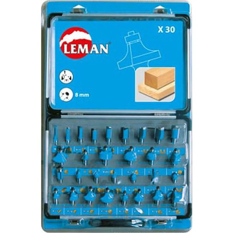 Compra FRESA JUEGO 30 PIEZAS MANGO 8 MM LEMAN 428.700.30 al mejor precio