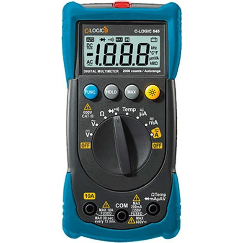 Compra MULTIMETRO DIGITAL 3 EN 1 MULTIMETRO + DETECTOR + TERMOMETRO C-LOGIC 50003 al mejor precio