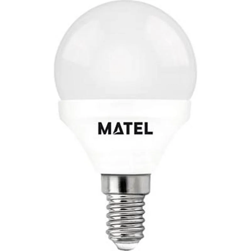 Compra BOMBILLA ESFERICA LED E14 7W 650LM 2700K MATEL 23194 al mejor precio