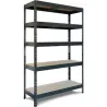 Compra ESTANTERIA METAL 5 ESTANTES MADERA SIN TORNILLOS RIVET 180 X 120 X 50 CM GRIS ANTRACITA AR SHELVING TR18S502KHGED8TG00 al mejor precio