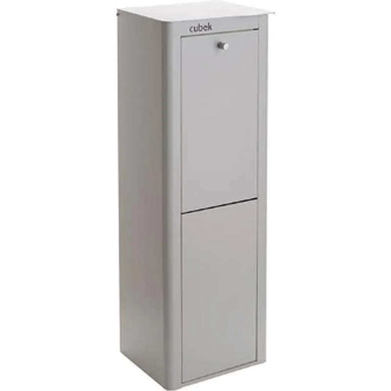 Compra CONTENEDOR BASURA ECOLOGICO METALICO 2 DEPARTAMENTOS GRIS DON HIERRO A000150 al mejor precio