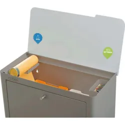 Compra CONTENEDOR BASURA ECOLOGICO METALICO 4 DEPARTAMENTOS GRIS DON HIERRO A000152 al mejor precio