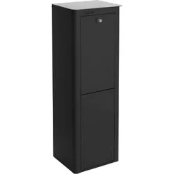 Compra CONTENEDOR BASURA ECOLOGICO METALICO 2 DEPARTAMENTOS NEGRO DON HIERRO A000160 al mejor precio