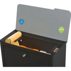 Compra CONTENEDOR BASURA ECOLOGICO METALICO 4 DEPARTAMENTOS NEGRO DON HIERRO A000162 al mejor precio