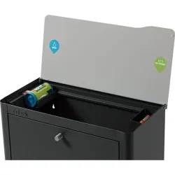 Compra CONTENEDOR BASURA ECOLOGICO METALICO 4 DEPARTAMENTOS NEGRO DON HIERRO A000162 al mejor precio