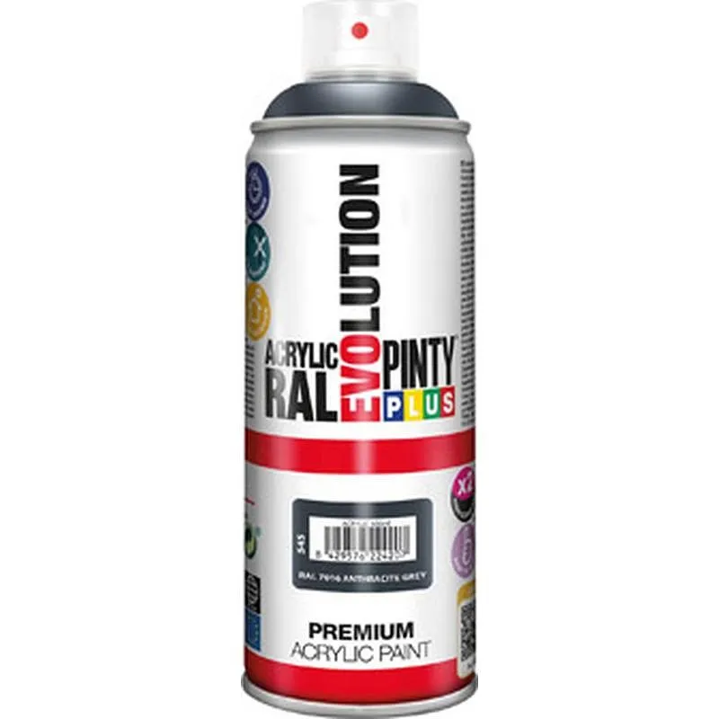 Compra PINTURA SPRAY ACRILICA EVOLUTION BRILLO 520 CC RAL 7016 GRIS ANTRACITA PINTYPLUS 545 al mejor precio