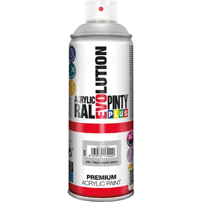 Compra PINTURA SPRAY ACRILICA EVOLUTION BRILLO 520 CC RAL 7035 GRIS LUMINOSO PINTYPLUS 606 al mejor precio