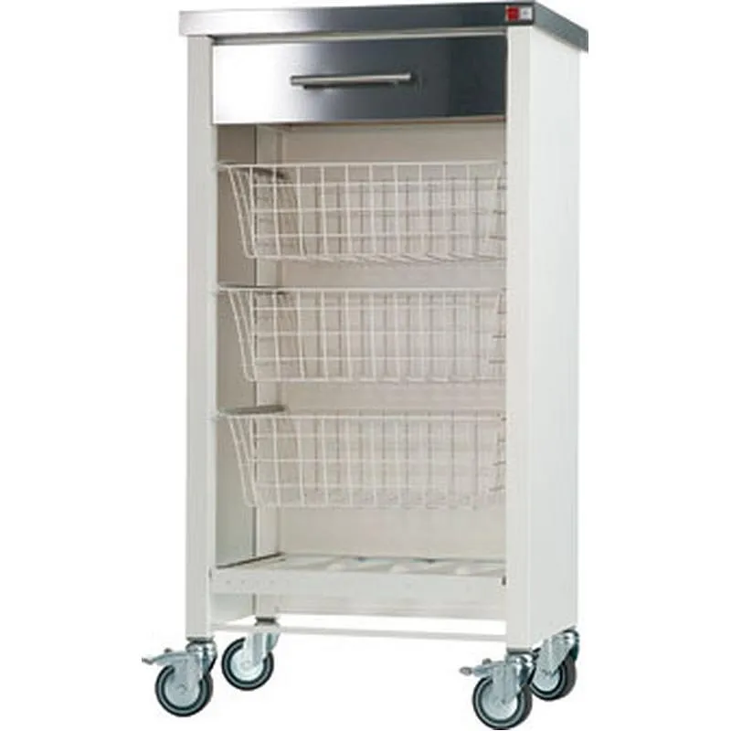 Compra CARRO VERDULERO 3 CESTAS + CAJON CHELSEA BLANCO-INOX DON HIERRO 5100 al mejor precio