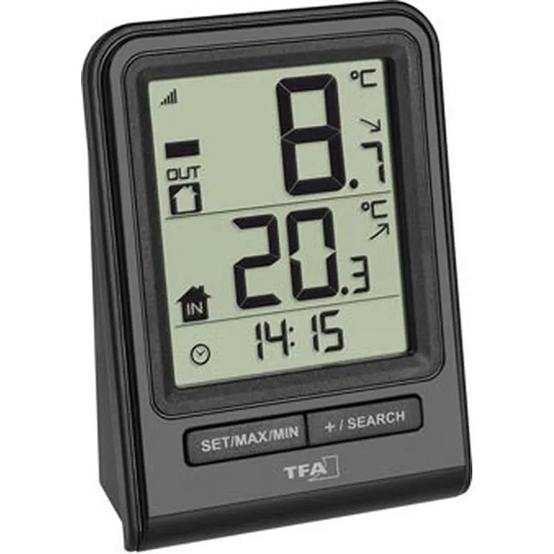 Compra TERMOMETRO DIGITAL CON SENSOR EXTERIOR NEGRO HERTER 30.3063.01 al mejor precio