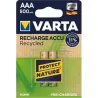 Compra PILA RECARGABLE RECYCLED AAA 800 MAH 2 UNIDADES VARTA 56813101402 al mejor precio