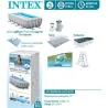 PISCINA RECTANGULAR DESMONTABLE PRIS FRAME 10.874 L DEPURADORA CARTUCHO TIPO A 488X244X107CM INTEX 55212