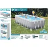 PISCINA RECTANGULAR DESMONTABLE PRIS FRAME 10.874 L DEPURADORA CARTUCHO TIPO A 488X244X107CM INTEX 55212