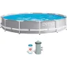 Compra PISCINA REDONDA DESMONTABLE METAL FRAME 6.503 L DEPURADORA CARTUCHO TIPO A diametro366X76CM INTEX 55203 al mejor precio